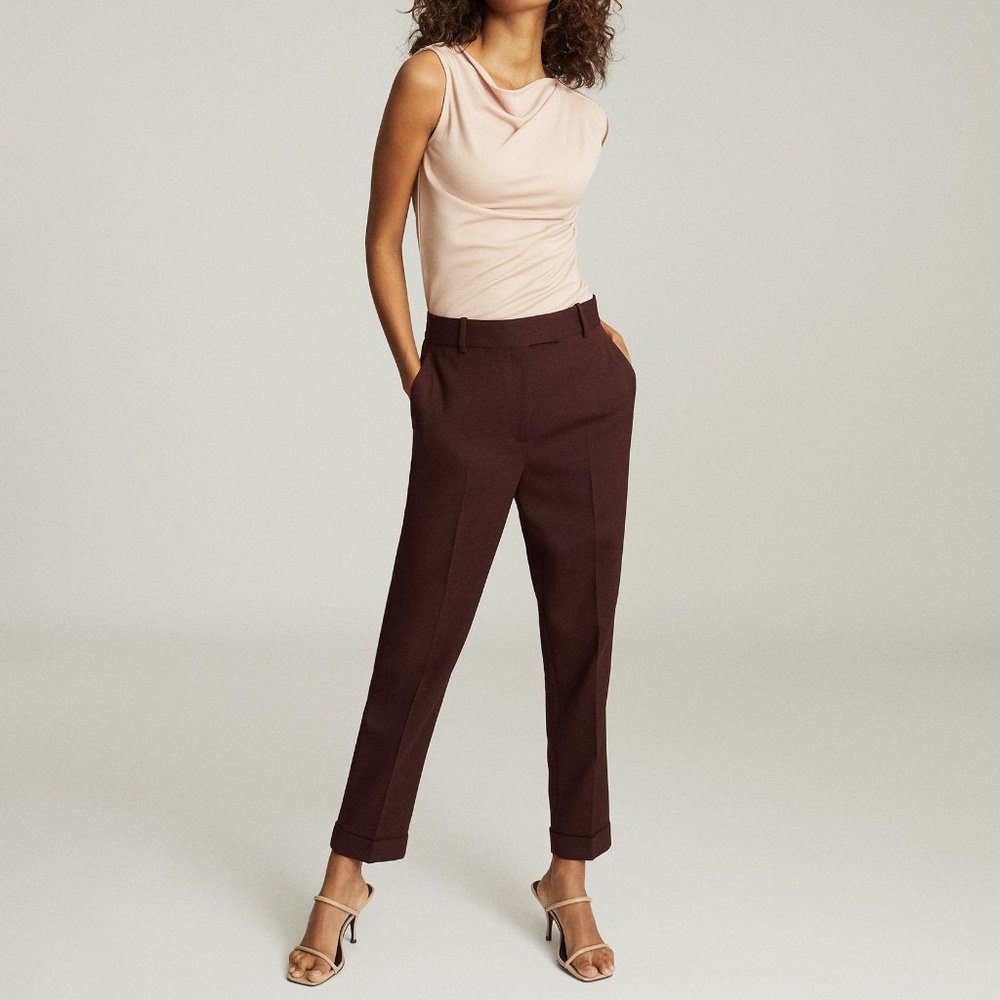 Reiss-FREYA SLIM FIT TAILORED TROUSERS